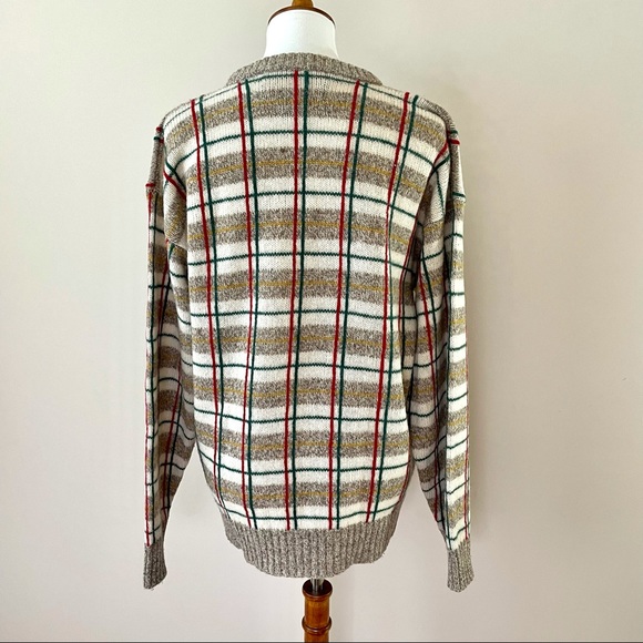 Wool Plaid Vintage Ralph Lauren Sweater | Size L - Picture 4 of 14